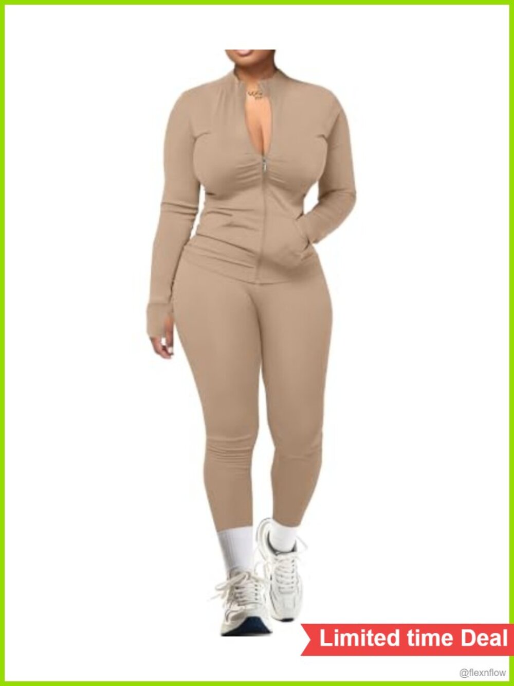 Women's 2 Piece Workout Set Gym Outfit Athletic Tracksuit